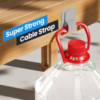 Cable Management Under Desk, 【Up to 15 Cord】【Enhanced Wire Holder】 Cord Organizer Holder, Adjustable Hook and Loop Cable Ties, Wire Clips Under Table Hider Quick Pick Grocers