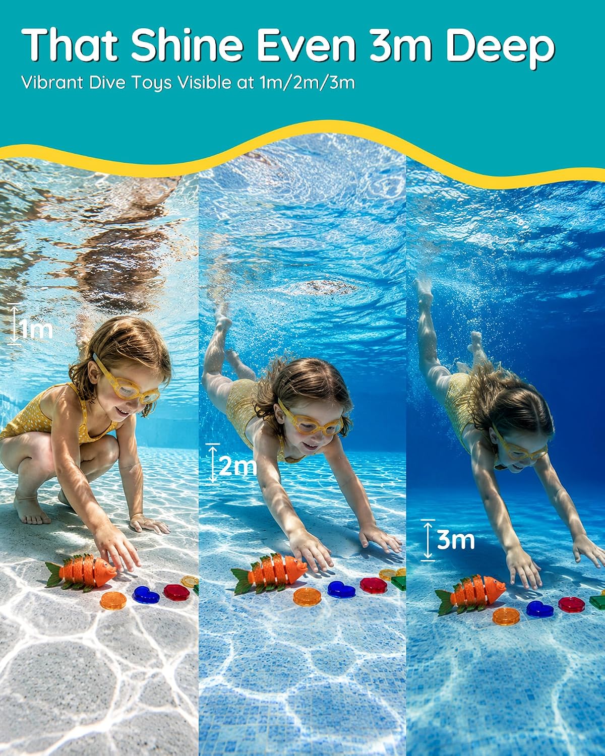 Click to see full view 31Pcs Swim Dive Toys Pool Games Outdoor Water Essential Bath Accessories for Kid Toddler Baby Toy Age 3 4 5 6 7 8 9 10 11 12 Year Old Cool Girl Boy Stuff Fun Summer Gift Quick Pick Grocers