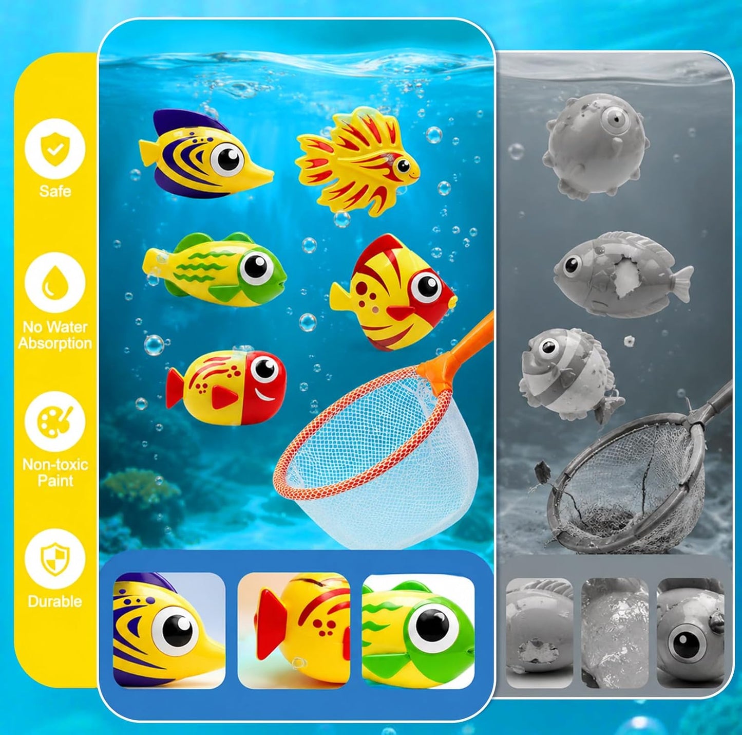 Diving Pool Toys, Bath Toys Set for Kids Shower Ages 3-12, Beach Essentials Water Toy Pool Games Summer Swim Water Dive Sinking Mermaid Toys Quick Pick Grocers