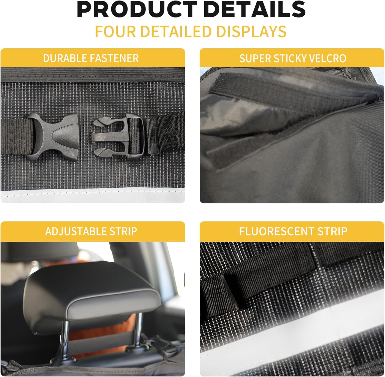 SugarFox Backseat Hanging Trunk Organizer for SUVs, Cars, Trucks & MPVs | Multi-Pocket Storage with Anti-Slip Straps | Space-Saving Auto Accessory | Gift for Drivers | 37.8" x 18.1" Quick Pick Grocers
