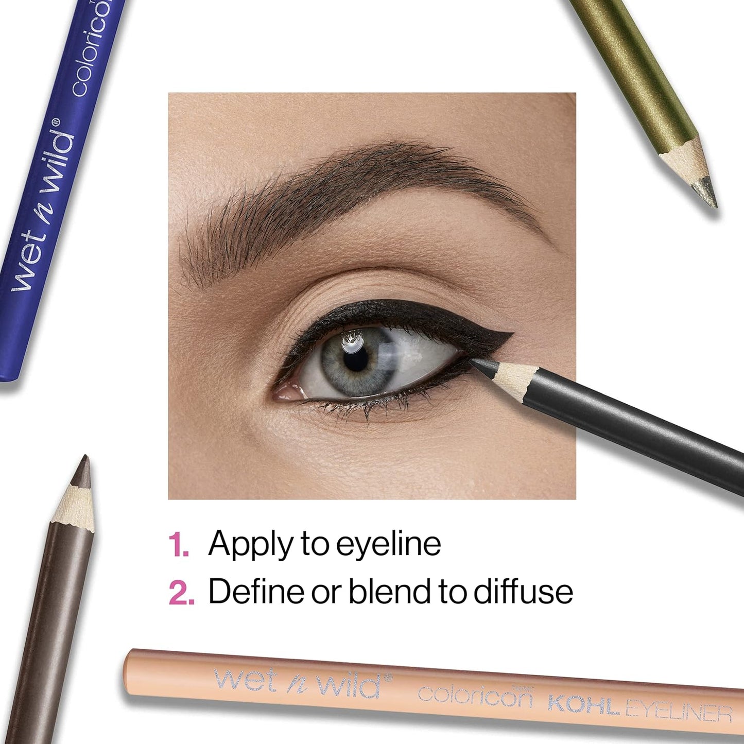 wet n wild Color Icon Kohl Eyeliner Pencil - Rich Hyper-Pigmented Color, Smooth Creamy Application, Long-Wearing Matte Finish Versatility, Cruelty-Free Quick Pick Grocers