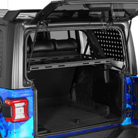 Hooke Road Rear Trunk Cargo Rack Basket Tray for 2007-2026 Jeep Wrangler JK JL 4-Door Hardtops, Sturdy Steel Shelf for Camping Trip Gear Quick Pick Grocers
