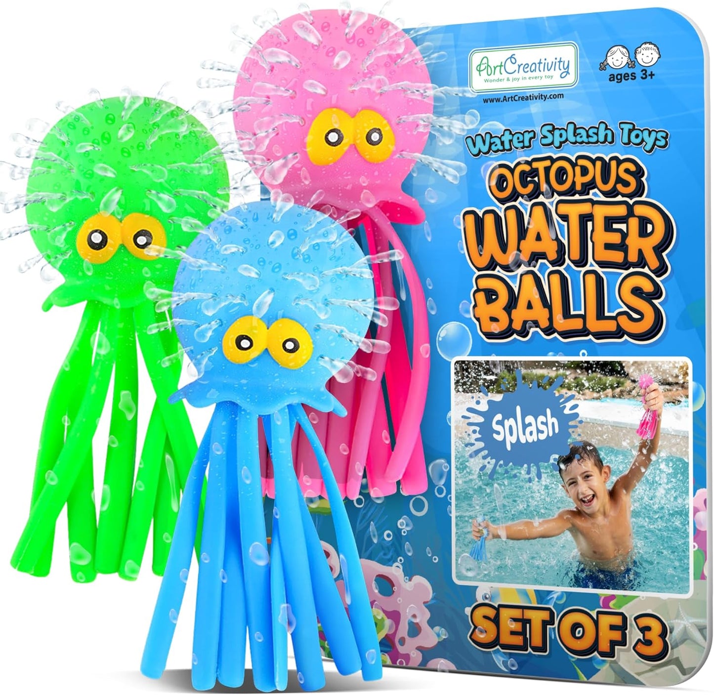 ArtCreativity Soft Water Frisbees for Kids, Soft Sports Discs (3 Pack), Beach Water Toys & Swimming Pool Toys for Kids, Backyard Fun Toy & Outdoor Summer Games, Birthday Gifts for Boys & Girls Quick Pick Grocers