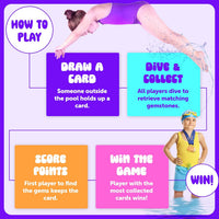 Dan&Darci Pool Gem Hunt Diving Game for Kids - Pools Toys for Kid Ages 6 7 8 9 10 11 12 Year Old - Water Games Swimming Dive Toy - Gifts for Girls, Boy Ages 6-8, 8-12, Summer Fun Quick Pick Grocers