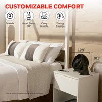 Honeywell TurboForce Air Circulator, Small Tabletop Fan, Quiet Personal Fan for Home or Office, 3 Speeds, 90 Degree Pivoting Head Quick Pick Grocers