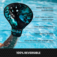 Waboba Catch Water Gloves Pro Water Bouncing Ball Set - for Beach Games & Swimming Pool Toys – 2 Baseball Style Mitts for Catching Water Balls – One Size Ambidextrous Design, Black Quick Pick Grocers
