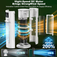Portable Air Conditioners, 120 °rotating tower fan, portable AC for 3 wind speeds,Storm mode, 8H timing, Evaporative Air Cooler with remote control,750ML water tank, spray,cooling fan for home - white Quick Pick Grocers