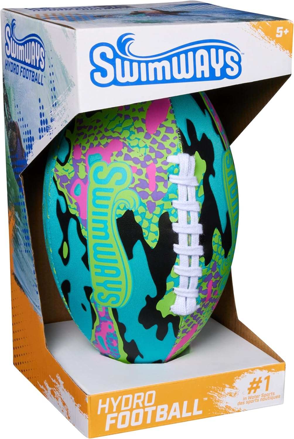 Swimways Hydro Waterproof Football, Outdoor Games for Adults and Kids, Swimming Pool Accessories and Pool Party Games,9.25 Inches Quick Pick Grocers