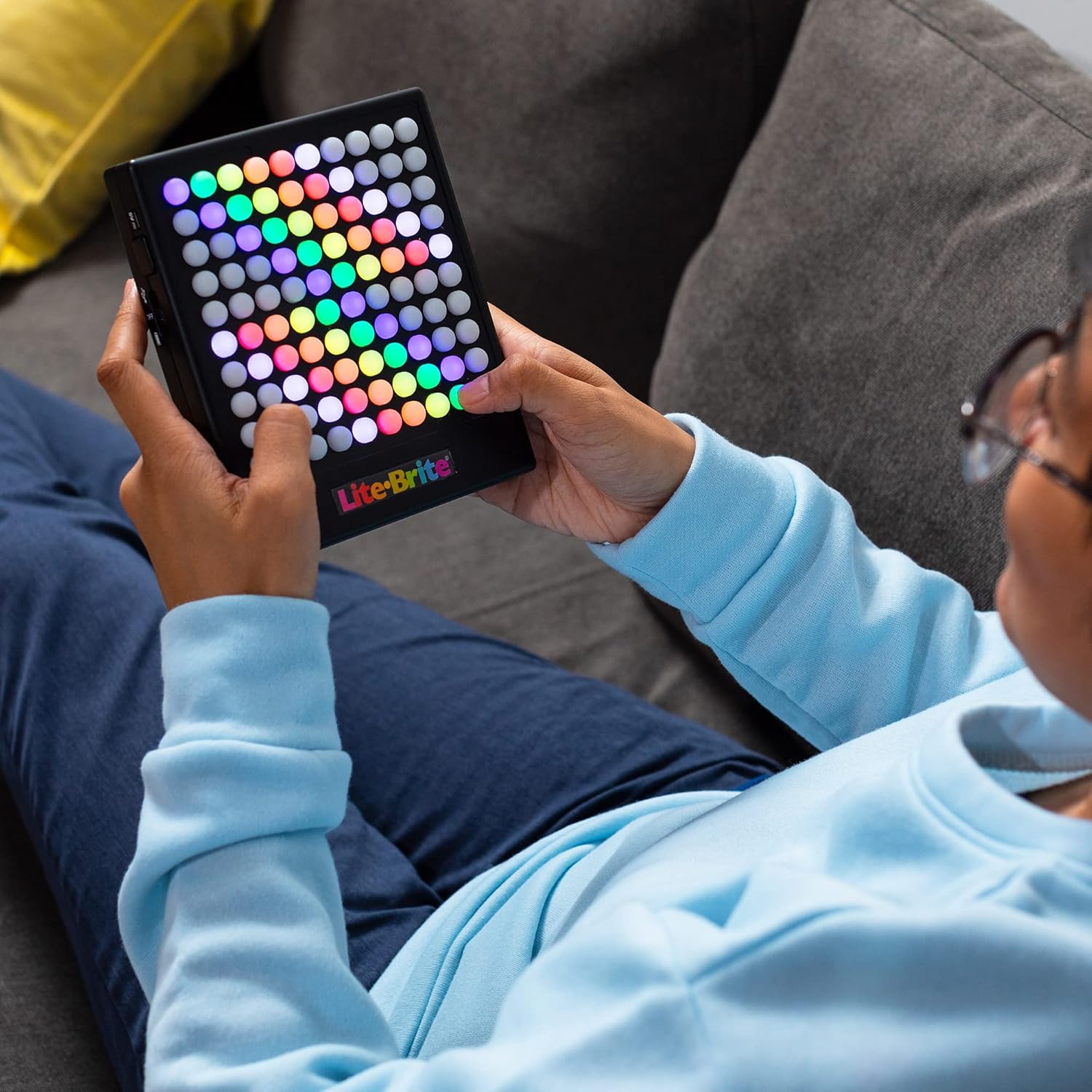 Lite-Brite Touch - Create, Play and Animate - Light Up Portable Stem Sensory Learning Toy, Creative Art Stem Toy for Girls, Boys, Unisex, Toddler, Holiday, Birthday, Gift, Ages 6+ Quick Pick Grocers