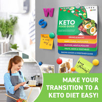 Magnetic Kitchen & Health Reference Cheat Sheet Booklet Quick Pick Grocers