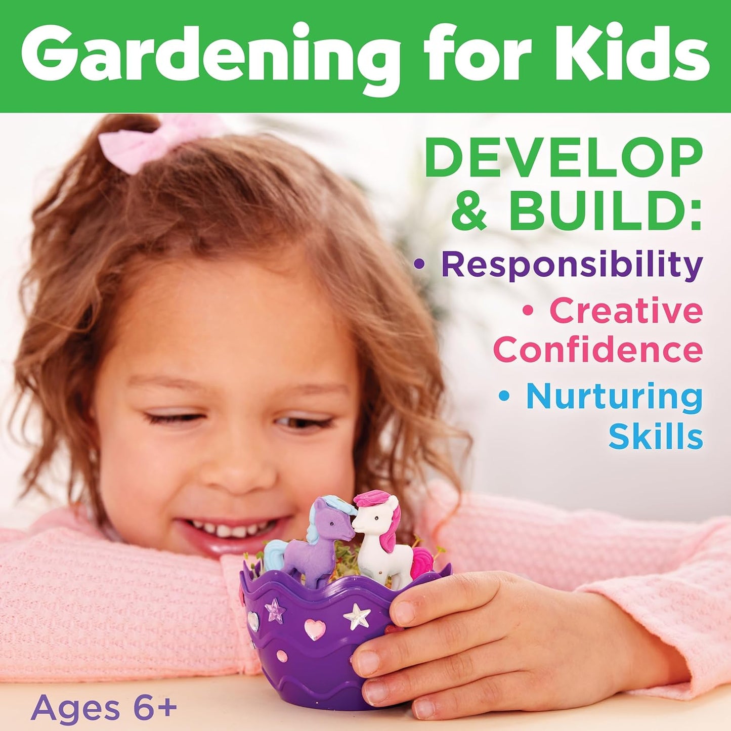 Creativity for Kids Mini Garden: Gifts for Girls, Crafts and Toys, Stocking Stuffers for Kids (Ages 6+) Quick Pick Grocers