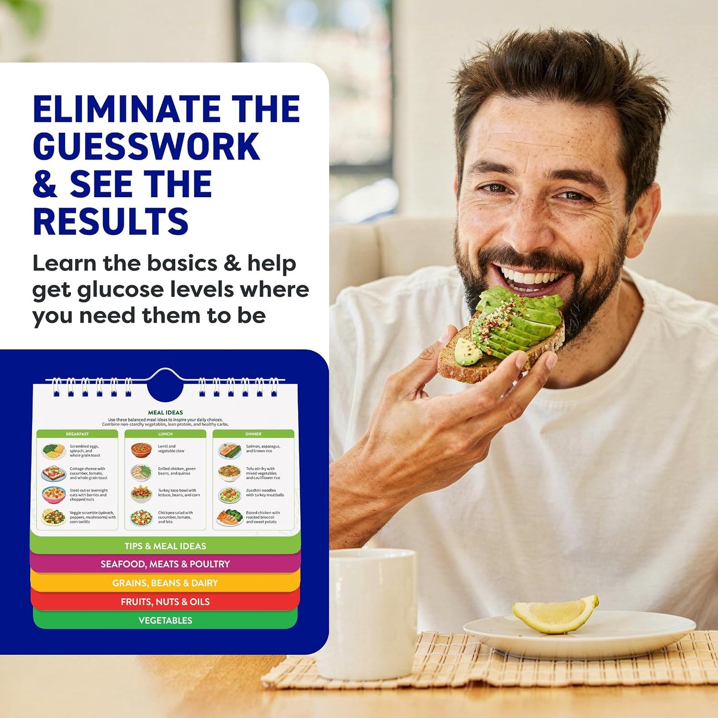 Magnetic Kitchen & Health Reference Cheat Sheet Booklet Quick Pick Grocers