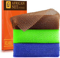 African Bath Sponge African Net Long Net Bath Sponge Exfoliating Shower Body Scrubber Back Scrubber Skin Smoother,Great for Daily Use Quick Pick Grocers
