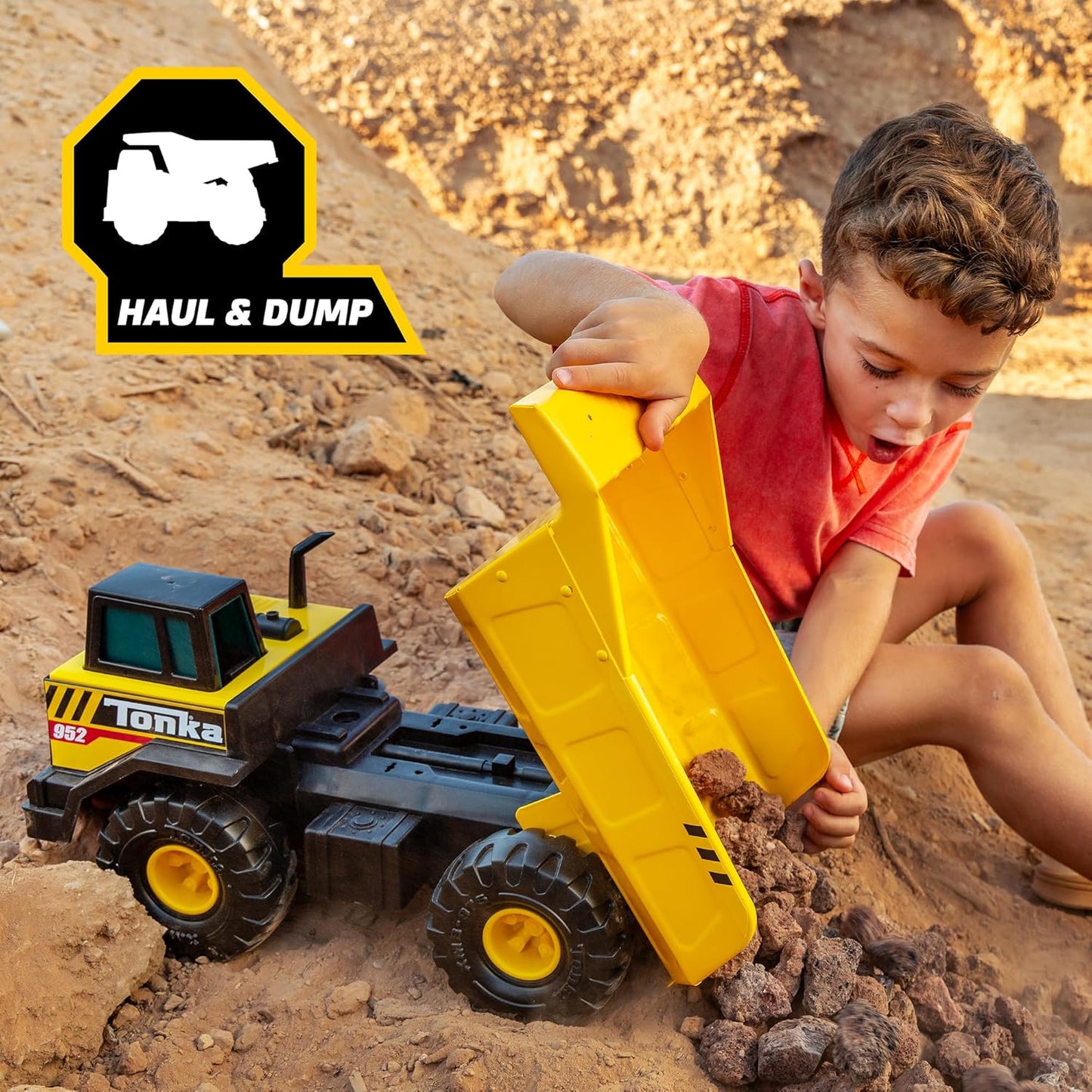 Tonka Steel Classics Mighty Dump Truck - Made with Steel & Sturdy Plastic, Yellow Toy Construction Truck, Boys and Girls, Kids, Toddlers, Ages 3+ Quick Pick Grocers