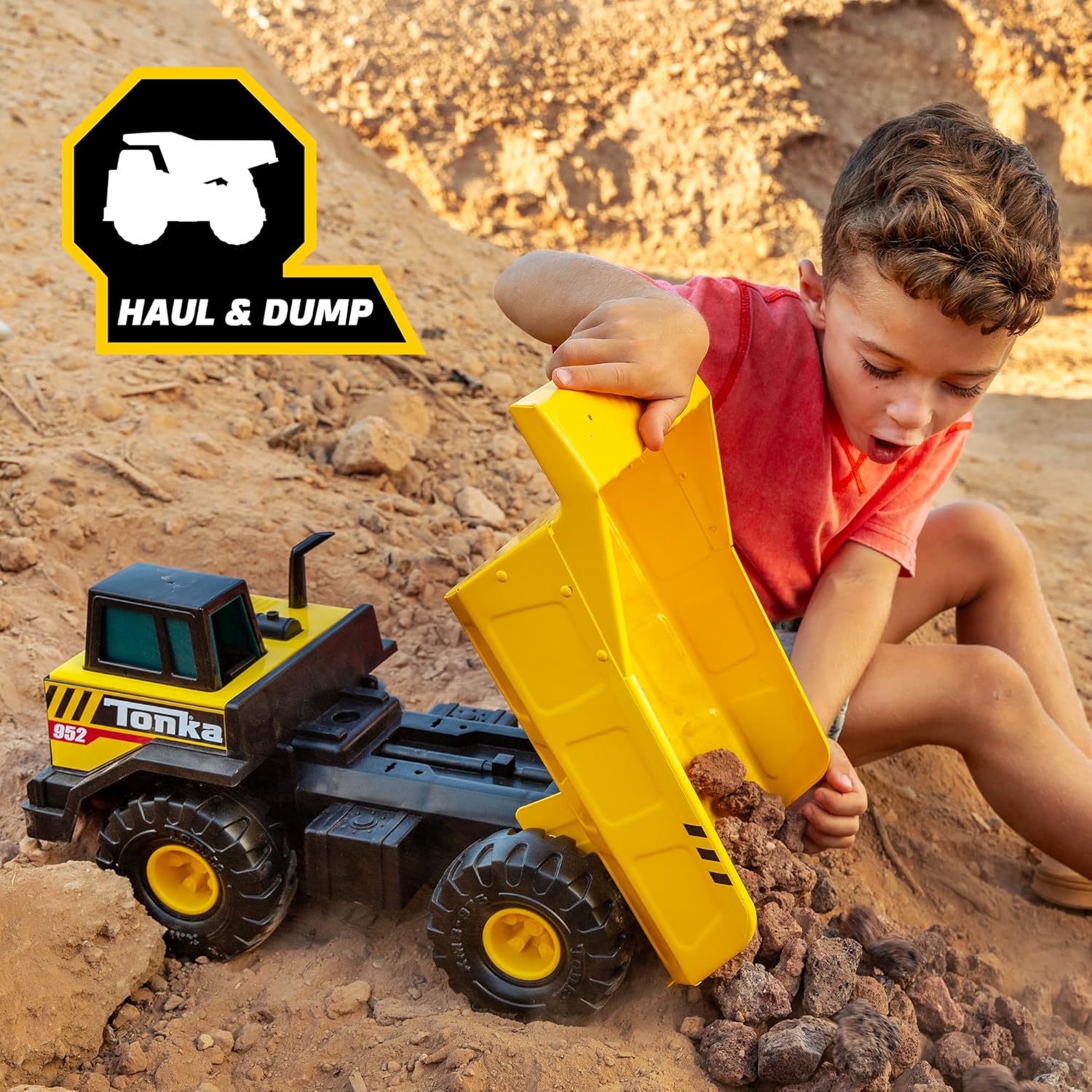 Tonka Steel Classics Mighty Dump Truck - Made with Steel & Sturdy Plastic, Yellow Toy Construction Truck, Boys and Girls, Kids, Toddlers, Ages 3+ Quick Pick Grocers