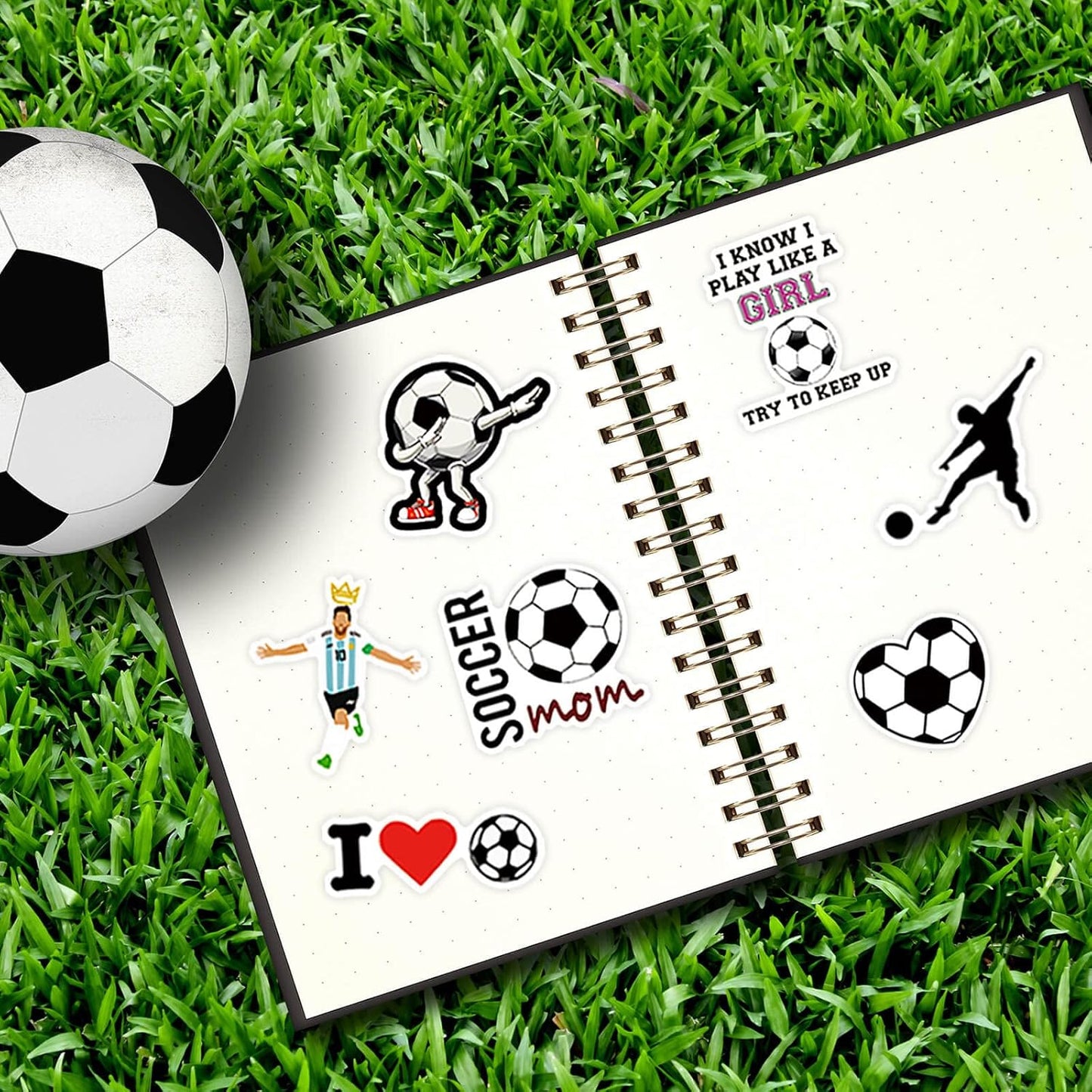 100PCS Soccer Stickers for Boys Girls Kids Teens, Vinyl Waterproof Soccer Stickers for Water Bottles, Laptops, Goodie Bag Stuffers, 2026 Soccer World Cup Party Favors Quick Pick Grocers
