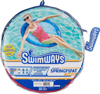 SwimWays Spring Float Premium Papasan Pool Lounger, Inflatable Pool Floats Adult with Fast Inflation for Ages 15 & Up Quick Pick Grocers