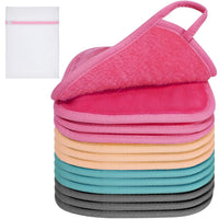 KODAMO Makeup Remover Cloth, 12 Pack Reusable Makeup Remover Towels with Washable Travel Bag, Microfiber Face Wash Cloths for Women All Skin Types Quick Pick Grocers