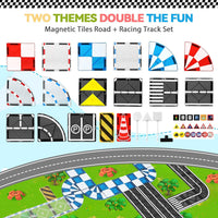 Magnetic Tiles Building Blocks for 3 4 5 6 7 8+ Years Old Boys Girls Colorful Magnet Stacking Toys Birthday Gift for Toddlers STEM Preschool Educational Construction Tiles Set Quick Pick Grocers