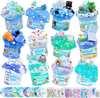 Cloud Slime kit for Girls Ages 8-12, Toys for Girls and Boys, for Kids Slime Set Party kit Goodie Bag Stuffers, 4 5 6 7 8 9 10 Year Old Girl Birthday Gift Cute Stuff Quick Pick Grocers