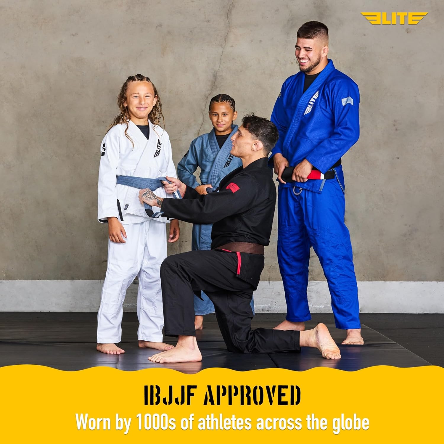 Elite Sports IBJJF Ultra Light BJJ Brazilian Jiu Jitsu Gi for Kids with Preshrunk Fabric and Free Belt Quick Pick Grocers