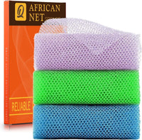 African Bath Sponge African Net Long Net Bath Sponge Exfoliating Shower Body Scrubber Back Scrubber Skin Smoother,Great for Daily Use Quick Pick Grocers