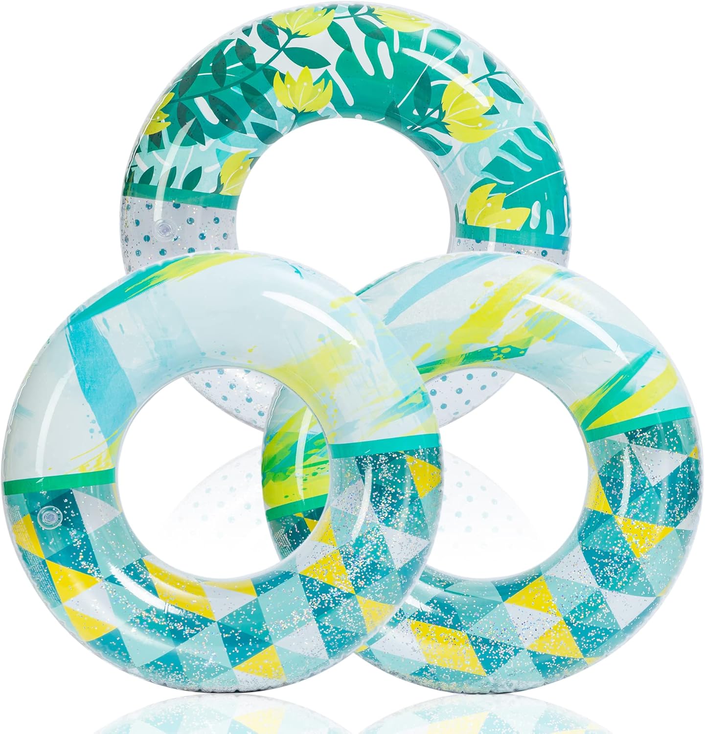 JOYIN 3 Pack Pool Floats, Pool Tube for Kids Swim Rings Inflatable Tubes, Floatie Ring Water Toys for Swimming, Summer Beach Party Quick Pick Grocers