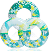 JOYIN 3 Pack Pool Floats, Pool Tube for Kids Swim Rings Inflatable Tubes, Floatie Ring Water Toys for Swimming, Summer Beach Party Quick Pick Grocers