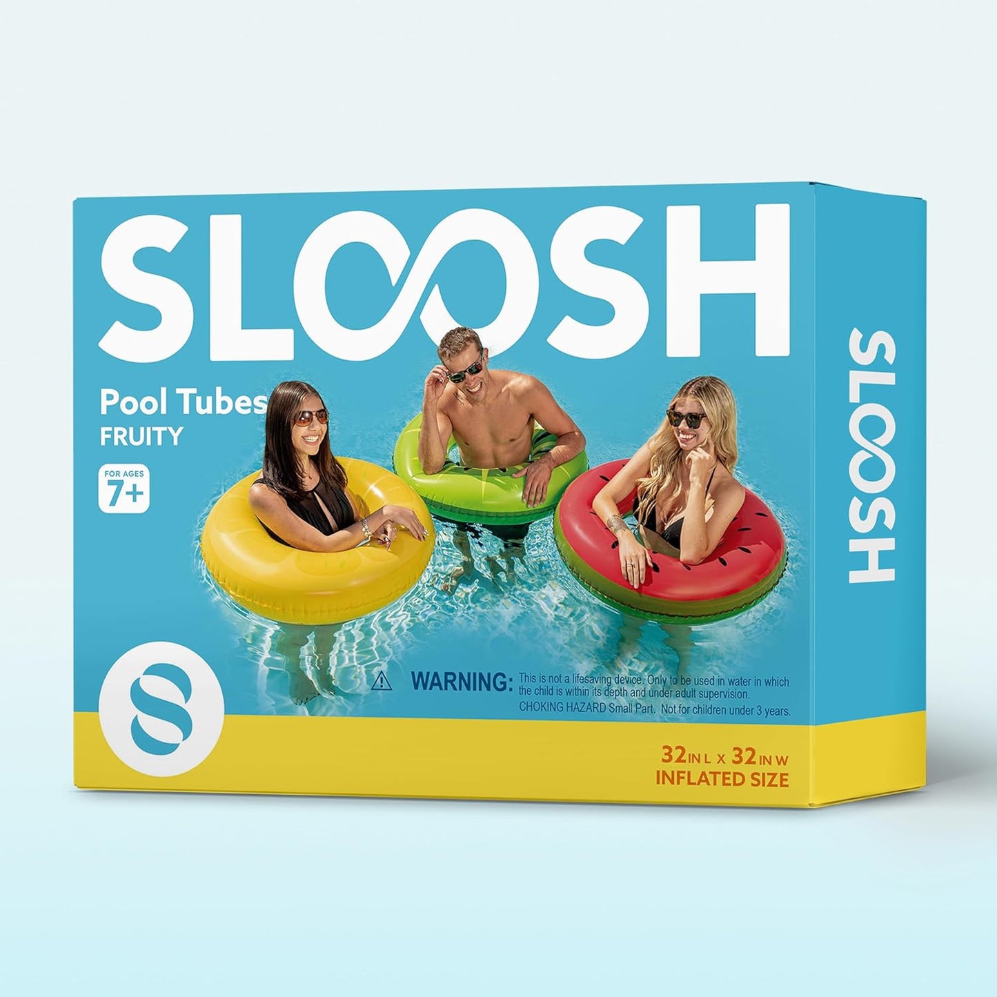 JOYIN 3 Pack Pool Floats, Pool Tube for Kids Swim Rings Inflatable Tubes, Floatie Ring Water Toys for Swimming, Summer Beach Party Quick Pick Grocers