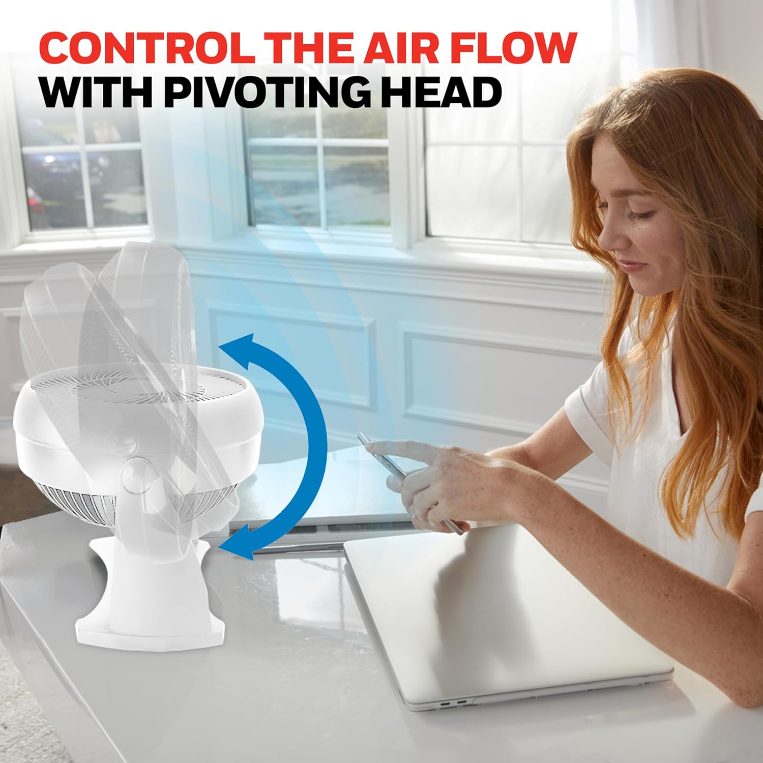 Honeywell TurboForce Air Circulator, Small Tabletop Fan, Quiet Personal Fan for Home or Office, 3 Speeds, 90 Degree Pivoting Head Quick Pick Grocers