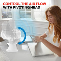 Honeywell TurboForce Air Circulator, Small Tabletop Fan, Quiet Personal Fan for Home or Office, 3 Speeds, 90 Degree Pivoting Head Quick Pick Grocers