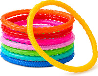 JOYIN Dive Circles Pool Toys, 8 Pcs Colorful Pool Rings for Kids, Underwater Training Swimming Diving Toy for Kids Gifts Summer Swim Water Fun Games Quick Pick Grocers
