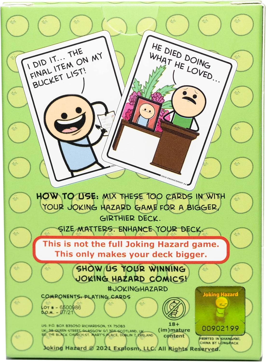 Joking Hazard Deck Pack for Fun Party Games by Cyanide & Happiness, 100 New Hilarious Comic Cards | Perfect for Game Night Quick Pick Grocers
