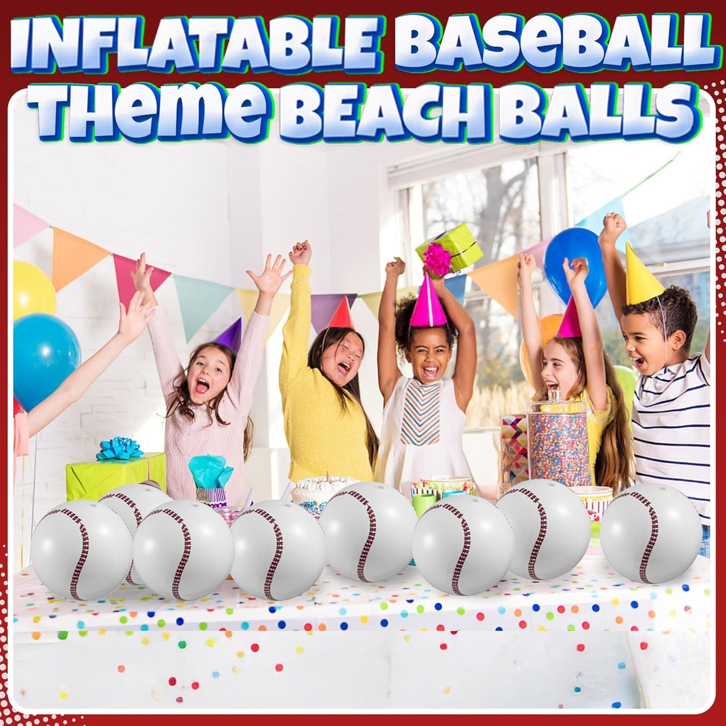 Inflatable Balls (Pack of 12) 16-inch, Beach Balls Bulk for Beach Toys & Birthday Party Decorations & Party Favors for Kids, Goodie Bags Stuffers Quick Pick Grocers