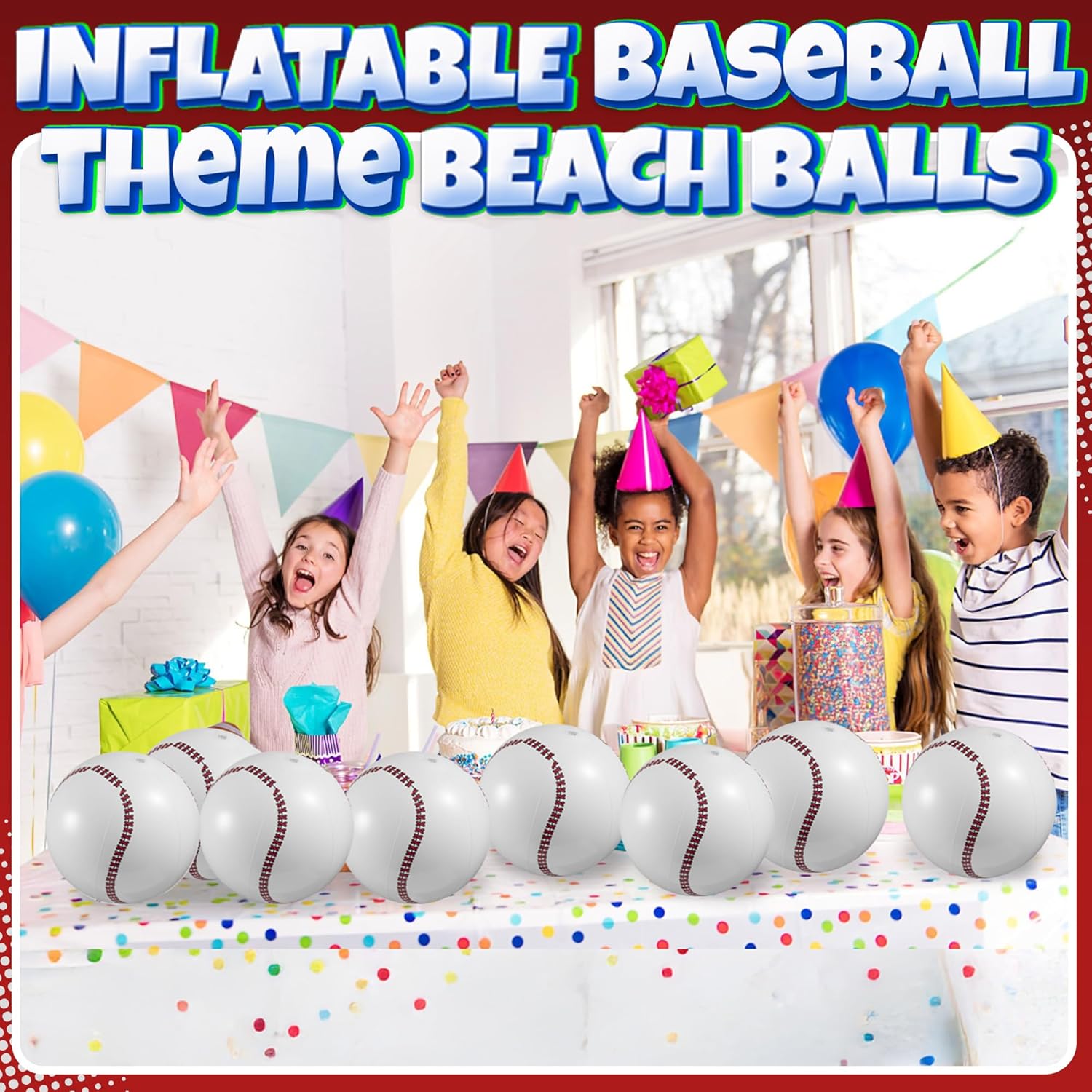 Inflatable Balls (Pack of 12) 16-inch, Beach Balls Bulk for Beach Toys & Birthday Party Decorations & Party Favors for Kids, Goodie Bags Stuffers Quick Pick Grocers