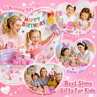 Cloud Slime kit for Girls Ages 8-12, Toys for Girls and Boys, for Kids Slime Set Party kit Goodie Bag Stuffers, 4 5 6 7 8 9 10 Year Old Girl Birthday Gift Cute Stuff Quick Pick Grocers