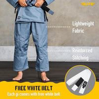 Elite Sports IBJJF Ultra Light BJJ Brazilian Jiu Jitsu Gi for Kids with Preshrunk Fabric and Free Belt Quick Pick Grocers