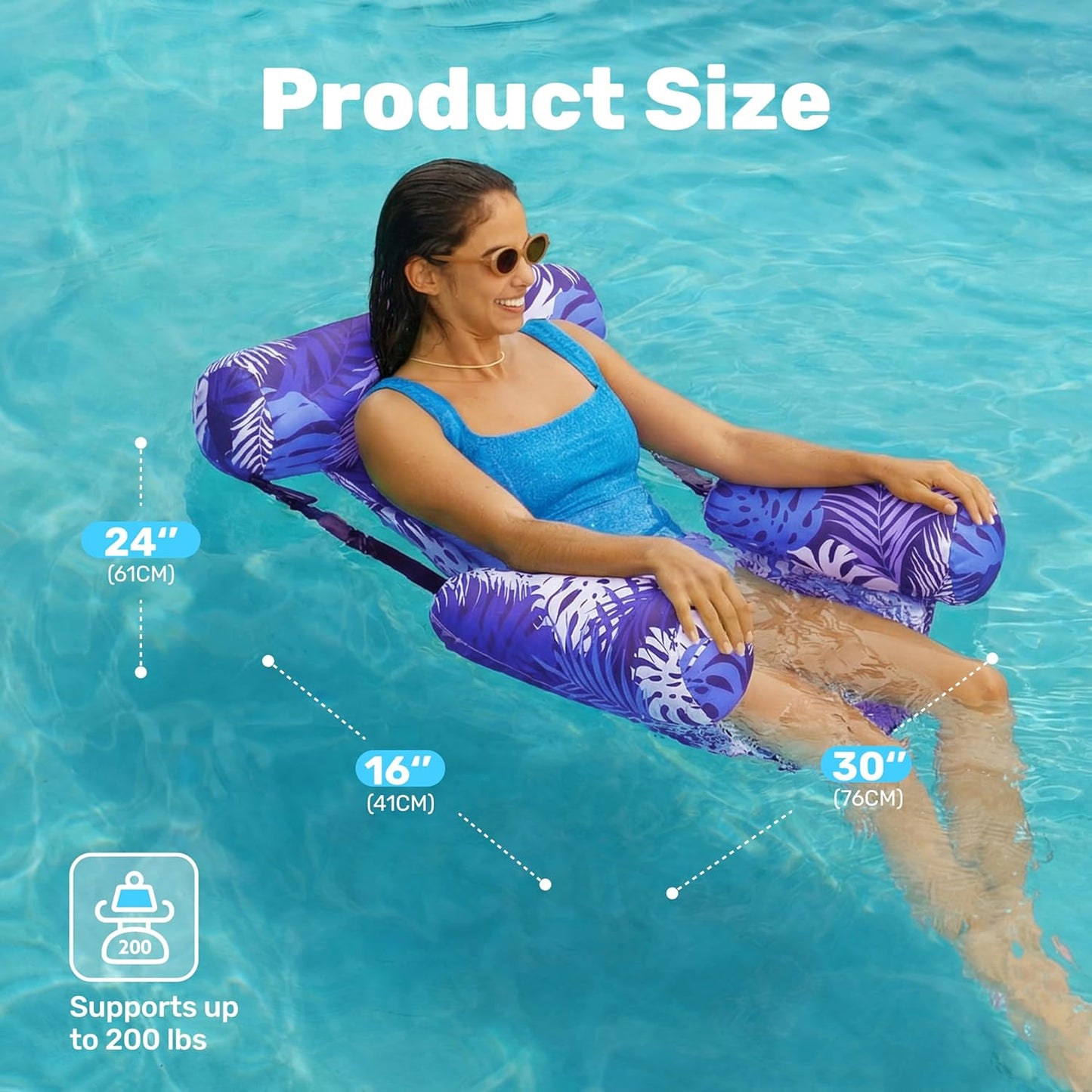 SLOOSH Inflatable Pool Floats Adult,2 Packs Floating Lounge Chairs,Blow up Pool Noodles for Adult Heavy Duty,Floating Chair for Party Summer Water Beach Lake Fun Quick Pick Grocers