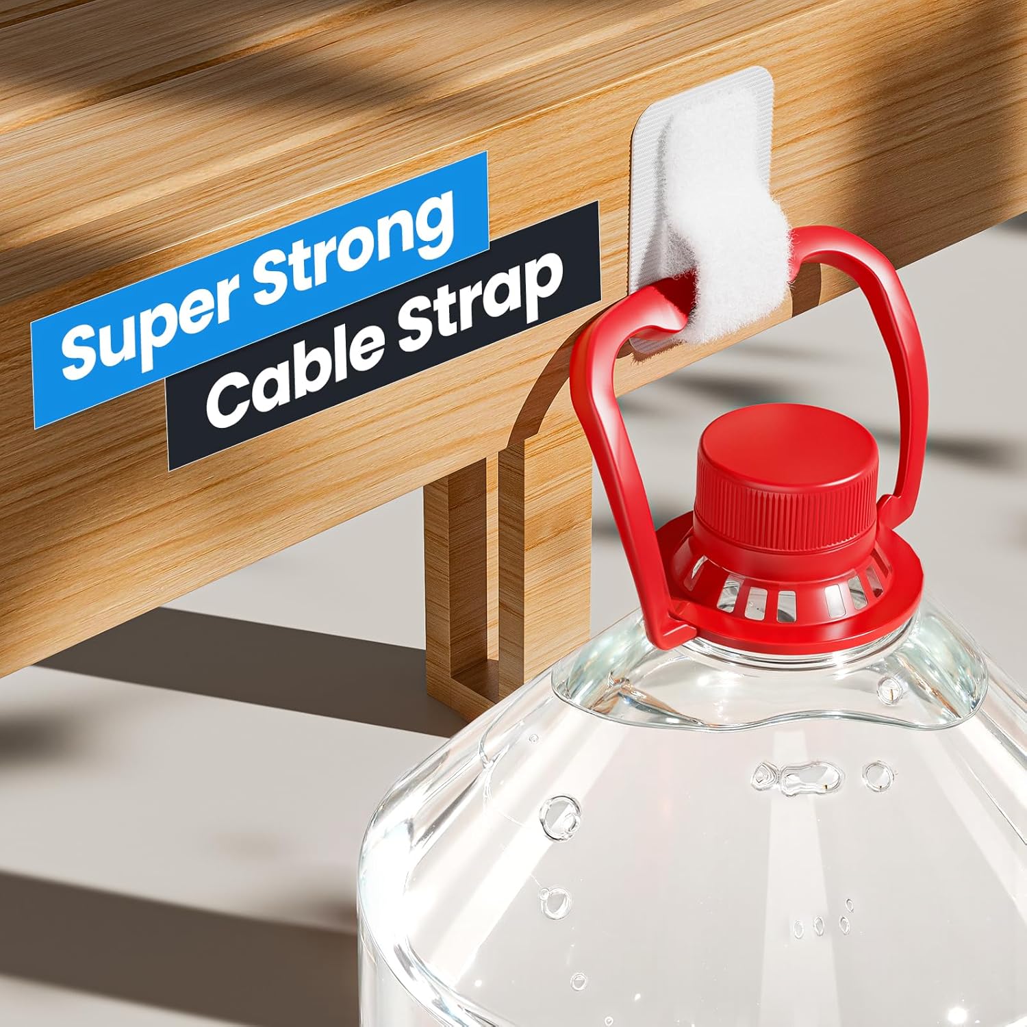 Cable Management Under Desk, 【Up to 15 Cord】【Enhanced Wire Holder】 Cord Organizer Holder, Adjustable Hook and Loop Cable Ties, Wire Clips Under Table Hider Quick Pick Grocers