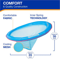 SwimWays Spring Float Premium Papasan Pool Lounger, Inflatable Pool Floats Adult with Fast Inflation for Ages 15 & Up Quick Pick Grocers