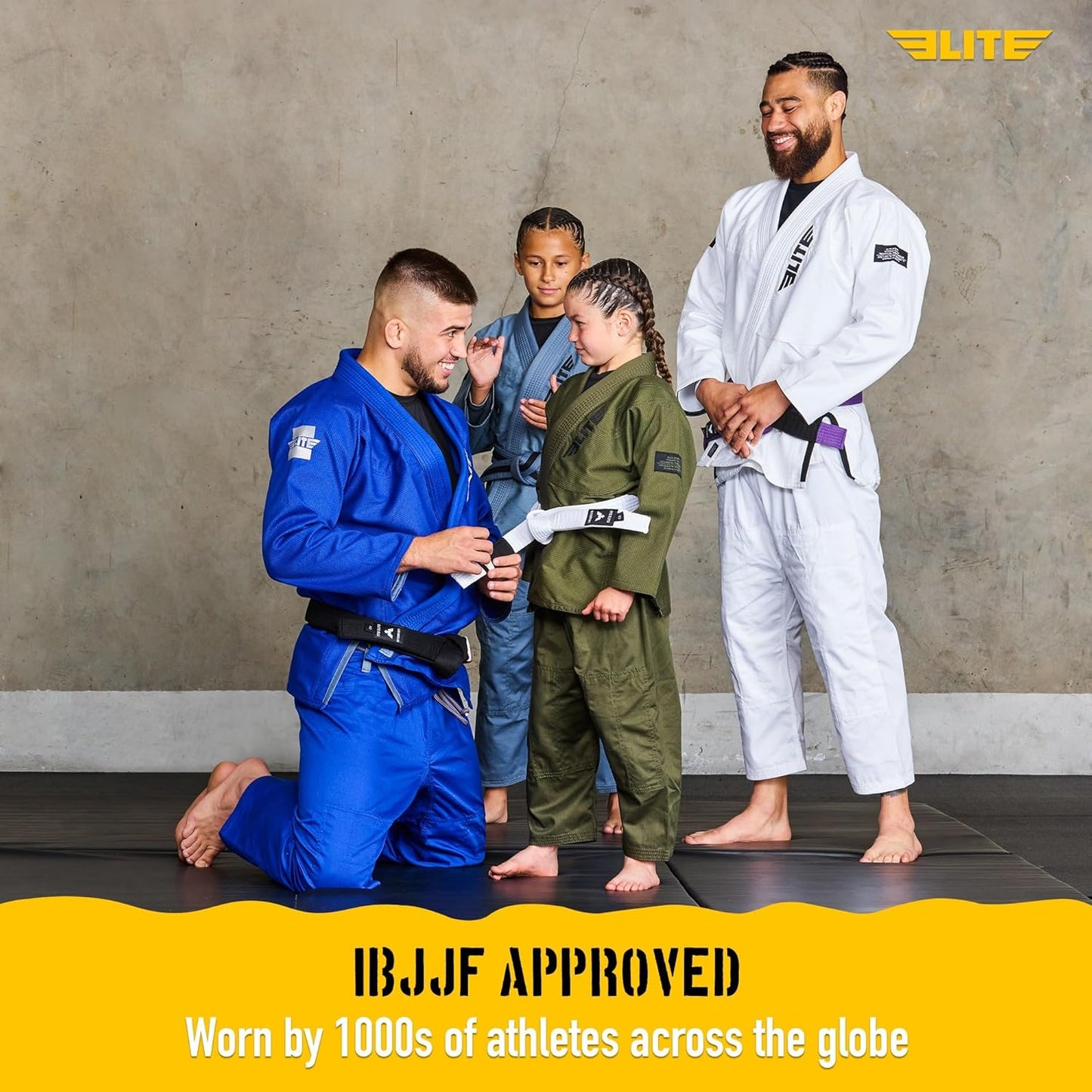 Elite Sports IBJJF Ultra Light BJJ Brazilian Jiu Jitsu Gi for Kids with Preshrunk Fabric and Free Belt Quick Pick Grocers