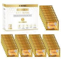 CHMI Under Eye Patches (50 Pairs) - 24K Gold Eye Patches for Puffy Eyes, Dark Circles, EyeBags and Wrinkles, Collagen Skin Care Products, Beauty & Personal Care Quick Pick Grocers