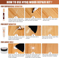 Wood Furniture Repair Kit- Set of 41 Laminate Vinyl Floor Repair Kit Wood Fillers,Floor Scratch Repair, Touch Up Markers, Restore Hardwood Scratches, Cracks, Hole for Floor, Table, Door, Cabinet Quick Pick Grocers