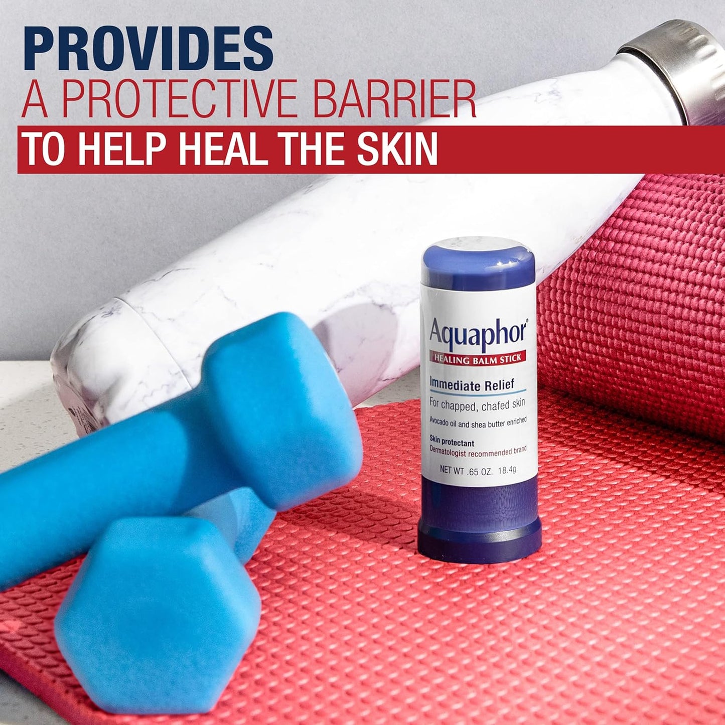 Aquaphor Healing Balm Stick, Skin Protectant with Avocado Oil and Shea Butter, 0.65 Oz Stick Quick Pick Grocers