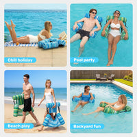 SLOOSH Inflatable Pool Floats Adult,2 Packs Floating Lounge Chairs,Blow up Pool Noodles for Adult Heavy Duty,Floating Chair for Party Summer Water Beach Lake Fun Quick Pick Grocers