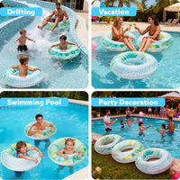 JOYIN 3 Pack Pool Floats, Pool Tube for Kids Swim Rings Inflatable Tubes, Floatie Ring Water Toys for Swimming, Summer Beach Party Quick Pick Grocers