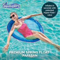 SwimWays Spring Float Premium Papasan Pool Lounger, Inflatable Pool Floats Adult with Fast Inflation for Ages 15 & Up Quick Pick Grocers
