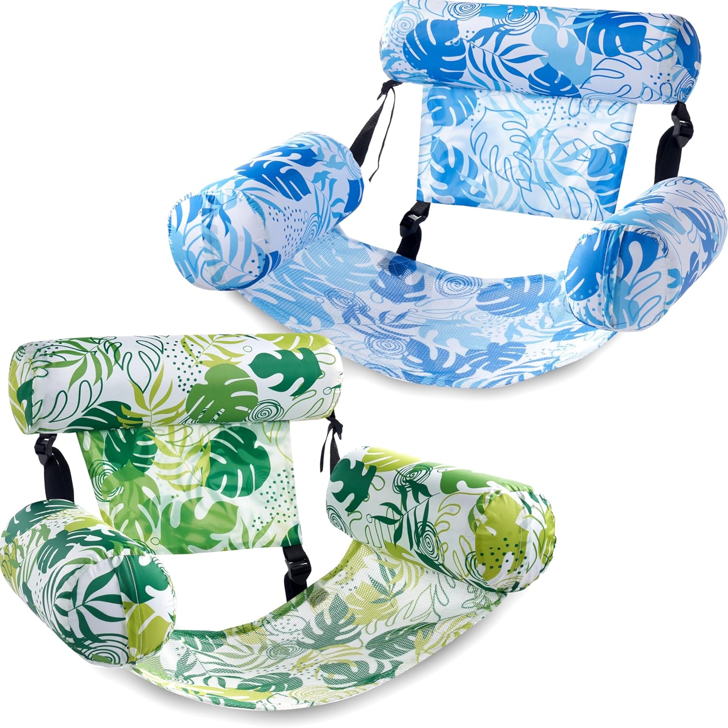 SLOOSH Inflatable Pool Floats Adult,2 Packs Floating Lounge Chairs,Blow up Pool Noodles for Adult Heavy Duty,Floating Chair for Party Summer Water Beach Lake Fun Quick Pick Grocers