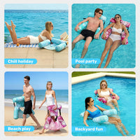 SLOOSH Inflatable Pool Floats Adult,2 Packs Floating Lounge Chairs,Blow up Pool Noodles for Adult Heavy Duty,Floating Chair for Party Summer Water Beach Lake Fun Quick Pick Grocers