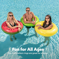JOYIN 3 Pack Pool Floats, Pool Tube for Kids Swim Rings Inflatable Tubes, Floatie Ring Water Toys for Swimming, Summer Beach Party Quick Pick Grocers